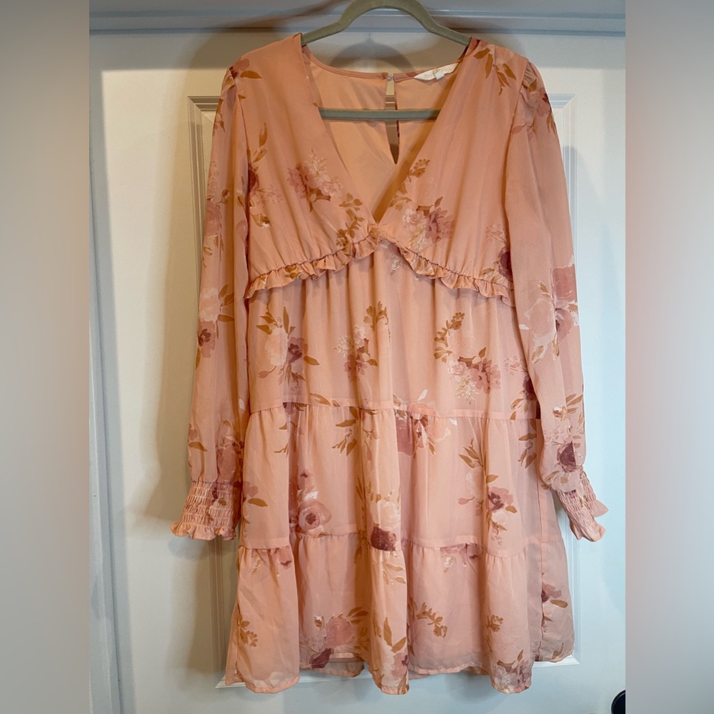 Pink floral dress